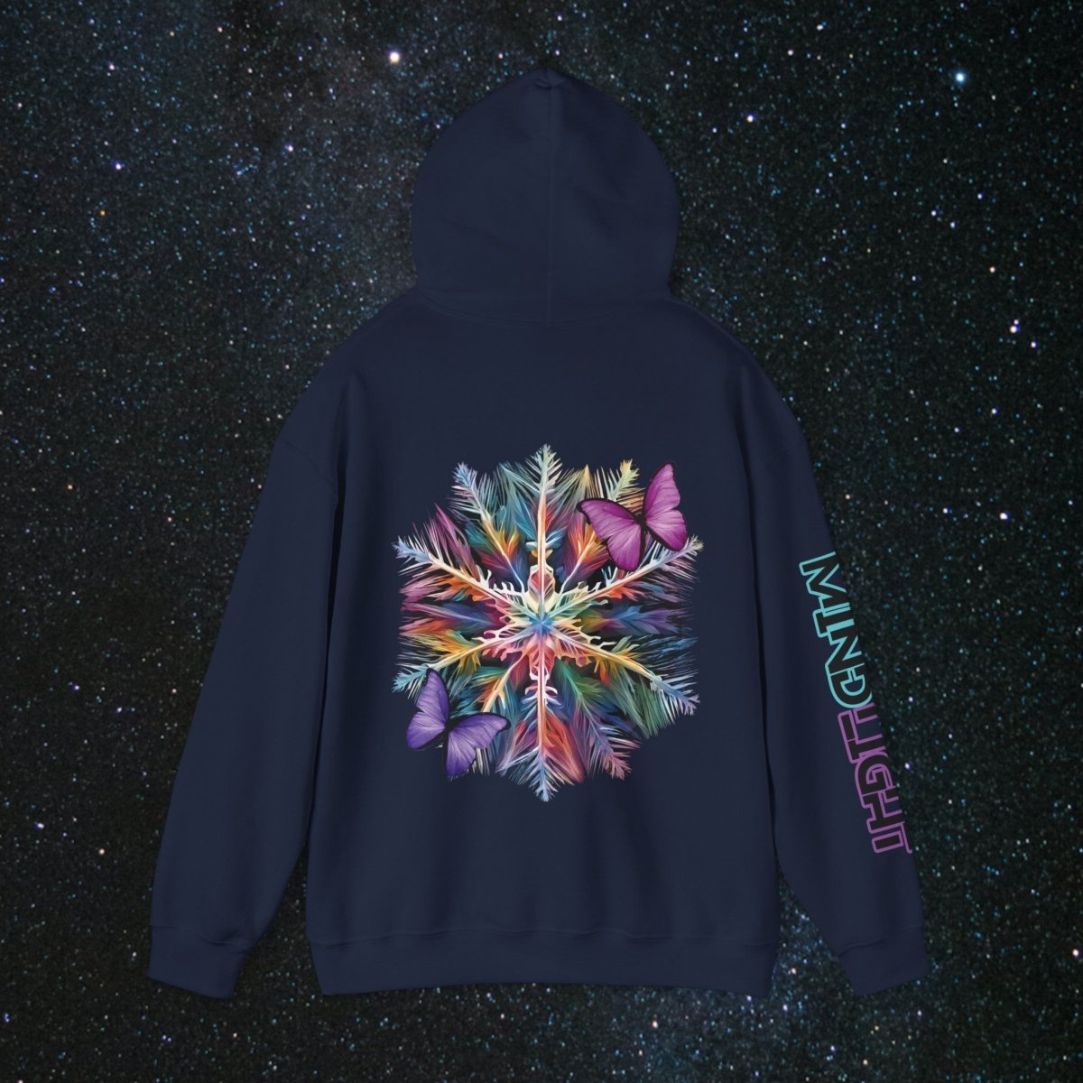Fragile Yet Beautiful - Vibrant Snowflake Women's Pullover Hoodie - MindLight Apparel - Fragile Yet Beautiful - Vibrant Snowflake Women's Pullover Hoodie - Dark Chocolate - S -