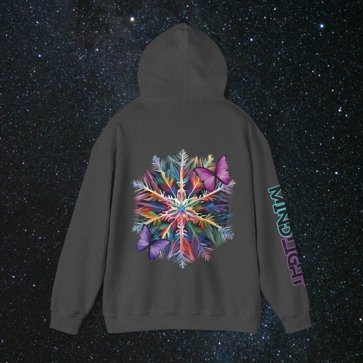 Fragile Yet Beautiful - Vibrant Snowflake Women's Pullover Hoodie - MindLight Apparel - Fragile Yet Beautiful - Vibrant Snowflake Women's Pullover Hoodie - Dark Chocolate - S -