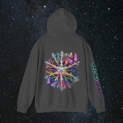 Fragile Yet Beautiful - Vibrant Snowflake Women's Pullover Hoodie - MindLight Apparel - Fragile Yet Beautiful - Vibrant Snowflake Women's Pullover Hoodie - Dark Chocolate - S -