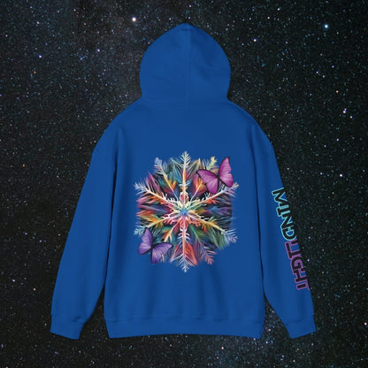 Fragile Yet Beautiful - Vibrant Snowflake Women's Pullover Hoodie - MindLight Apparel - Fragile Yet Beautiful - Vibrant Snowflake Women's Pullover Hoodie - Dark Chocolate - S -
