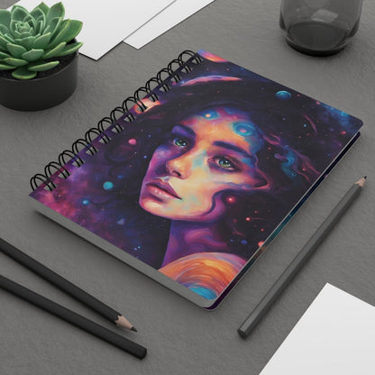 Galactic Muse Spiral Notebook - MindLight Apparel - Galactic Muse Spiral Notebook - One Size - 