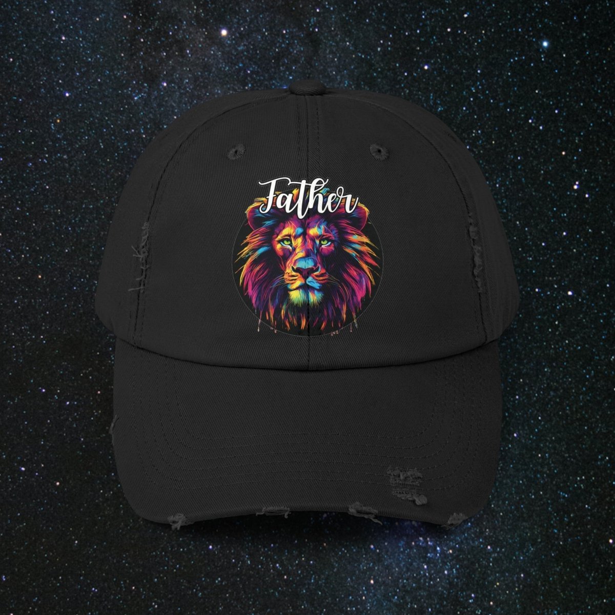Generational Rise Unisex Distressed Cap - MindLight Apparel - Generational Rise Unisex Distressed Cap - Black - One size - 