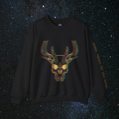 Glitch SoulGleam Unisex Long Sleeve Sweatshirt - MindLight Apparel - Glitch SoulGleam Unisex Long Sleeve Sweatshirt - S - Black -