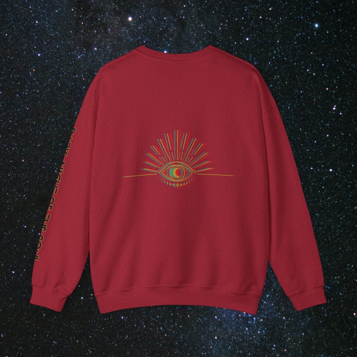 Glitch SoulGleam Unisex Long Sleeve Sweatshirt - MindLight Apparel - Glitch SoulGleam Unisex Long Sleeve Sweatshirt - S - Heather Sport Dark Maroon -