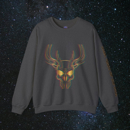 Glitch SoulGleam Unisex Long Sleeve Sweatshirt - MindLight Apparel - Glitch SoulGleam Unisex Long Sleeve Sweatshirt - S - Dark Heather -