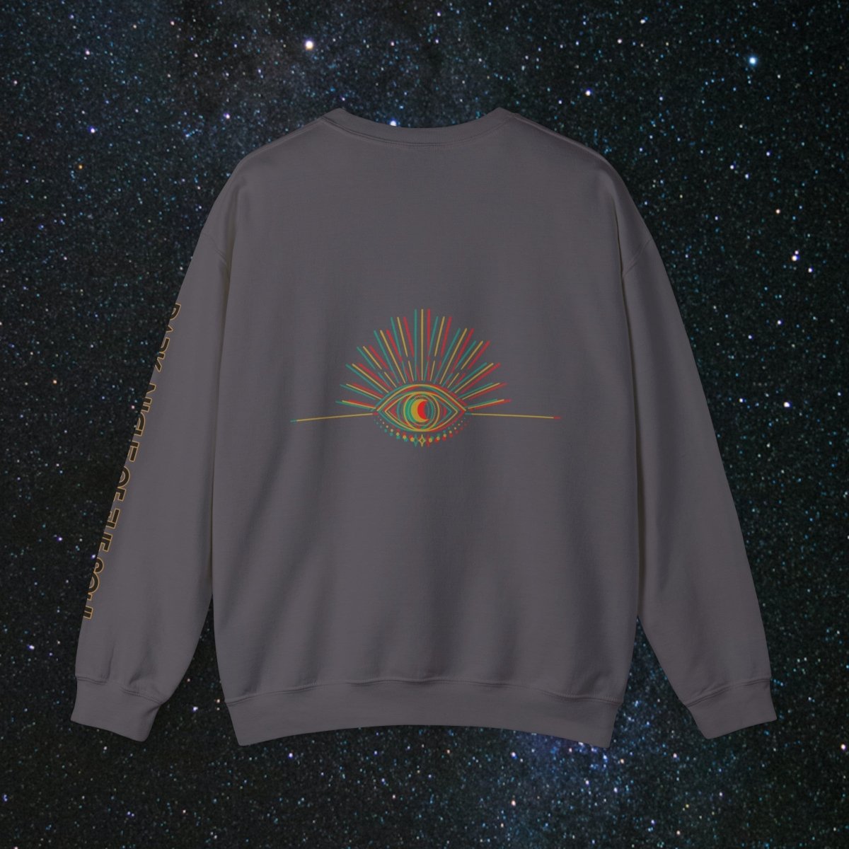 Glitch SoulGleam Unisex Long Sleeve Sweatshirt - MindLight Apparel - Glitch SoulGleam Unisex Long Sleeve Sweatshirt - S - Heather Sport Dark Maroon -