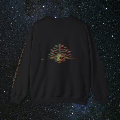 Glitch SoulGleam Unisex Long Sleeve Sweatshirt - MindLight Apparel - Glitch SoulGleam Unisex Long Sleeve Sweatshirt - S - Heather Sport Dark Maroon -