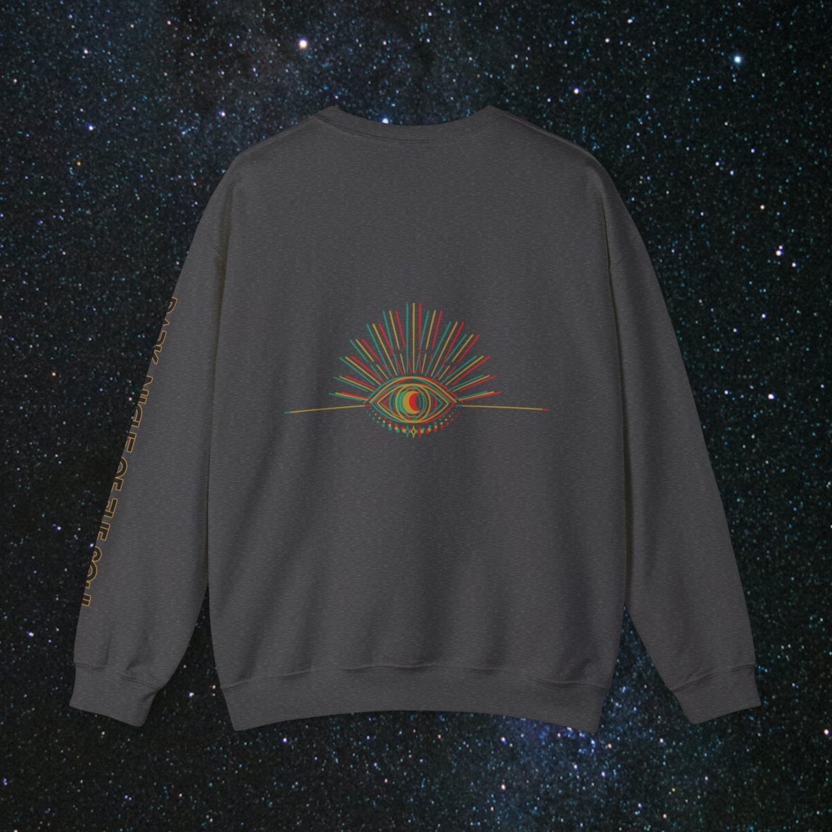Glitch SoulGleam Unisex Long Sleeve Sweatshirt - MindLight Apparel - Glitch SoulGleam Unisex Long Sleeve Sweatshirt - S - Heather Sport Dark Maroon -