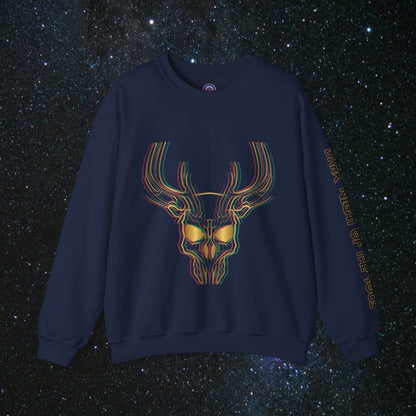 Glitch SoulGleam Unisex Long Sleeve Sweatshirt - MindLight Apparel - Glitch SoulGleam Unisex Long Sleeve Sweatshirt - S - Navy -