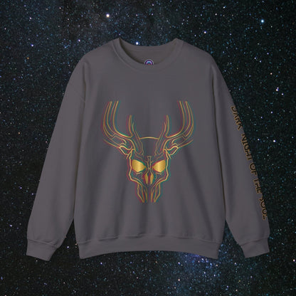 Glitch SoulGleam Unisex Long Sleeve Sweatshirt - MindLight Apparel - Glitch SoulGleam Unisex Long Sleeve Sweatshirt - S - Charcoal -