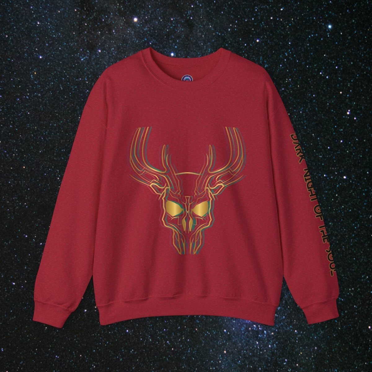 Glitch SoulGleam Unisex Long Sleeve Sweatshirt - MindLight Apparel - Glitch SoulGleam Unisex Long Sleeve Sweatshirt - S - Antique Cherry Red -