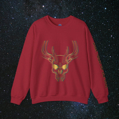 Glitch SoulGleam Unisex Long Sleeve Sweatshirt - MindLight Apparel - Glitch SoulGleam Unisex Long Sleeve Sweatshirt - S - Antique Cherry Red -