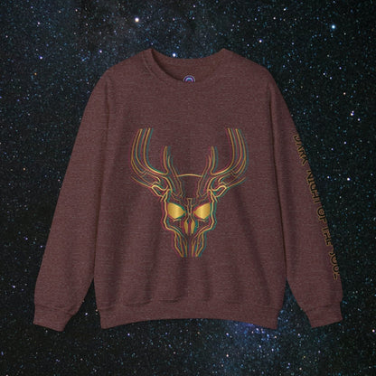 Glitch SoulGleam Unisex Long Sleeve Sweatshirt - MindLight Apparel - Glitch SoulGleam Unisex Long Sleeve Sweatshirt - S - Heather Sport Dark Maroon -