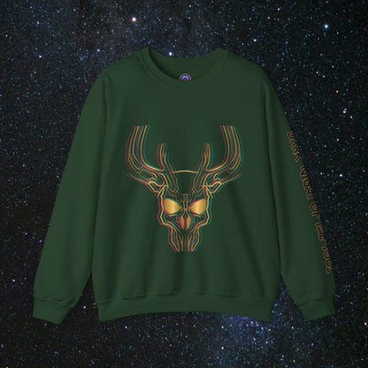 Glitch SoulGleam Unisex Long Sleeve Sweatshirt - MindLight Apparel - Glitch SoulGleam Unisex Long Sleeve Sweatshirt - S - Forest Green -