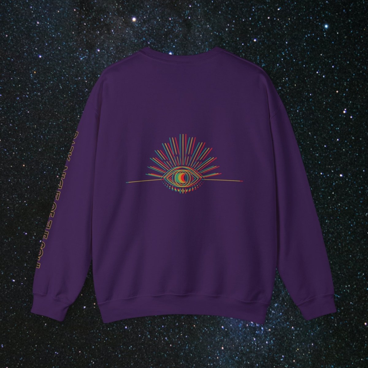 Glitch SoulGleam Unisex Long Sleeve Sweatshirt - MindLight Apparel - Glitch SoulGleam Unisex Long Sleeve Sweatshirt - S - Heather Sport Dark Maroon -