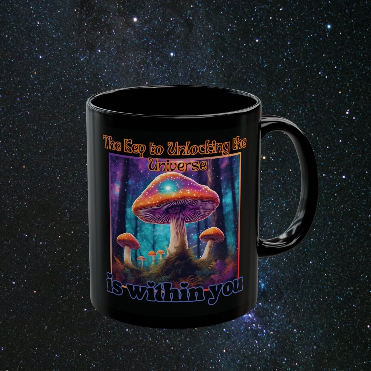 Key To The Universe Black Mug - MindLight Apparel - Key To The Universe Black Mug - 11oz - 