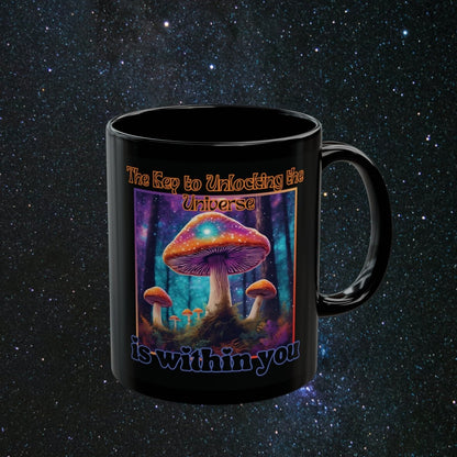 Key To The Universe Black Mug - MindLight Apparel - Key To The Universe Black Mug - 11oz - 