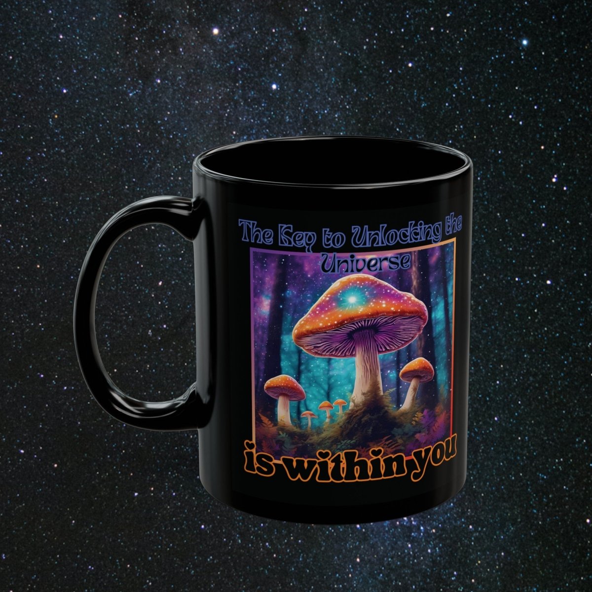 Key To The Universe Black Mug - MindLight Apparel - Key To The Universe Black Mug - 15oz - 