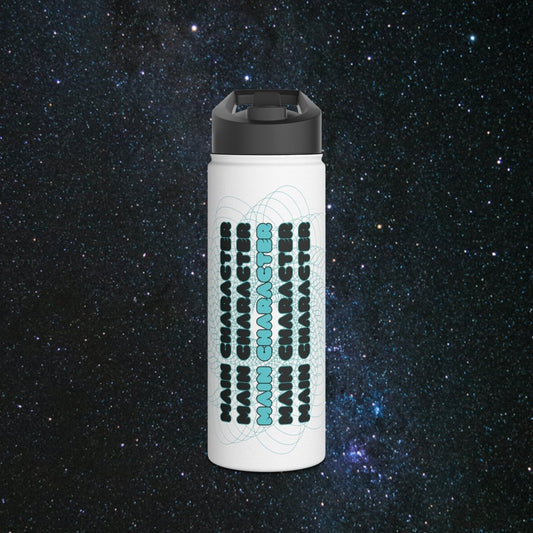 Main Character Stainless Steel Water Bottle - MindLight Apparel - Main Character Stainless Steel Water Bottle - 18oz - White -
