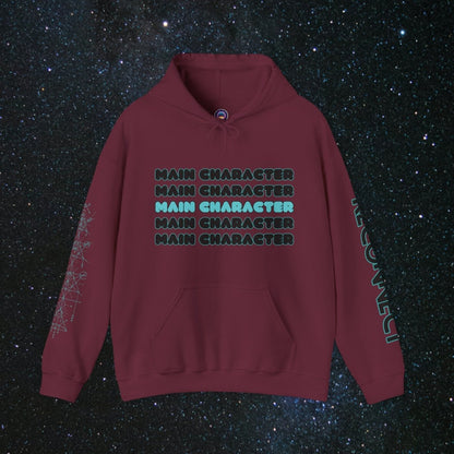 Main Character Unisex Pull Over Hoodie - MindLight Apparel - Main Character Unisex Pull Over Hoodie - Maroon - S -