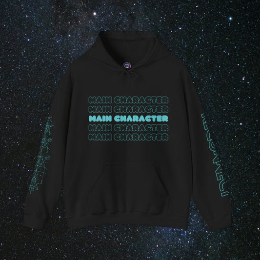 Main Character Unisex Pull Over Hoodie - MindLight Apparel - Main Character Unisex Pull Over Hoodie - Black - S -