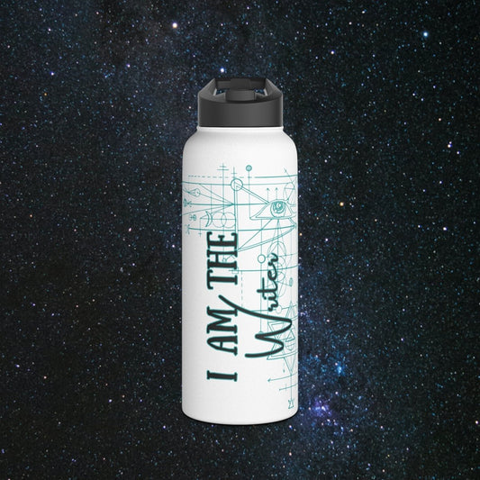 Main Character - Writer Stainless Steel Water Bottle - MindLight Apparel - Main Character - Writer Stainless Steel Water Bottle - 32oz - White -
