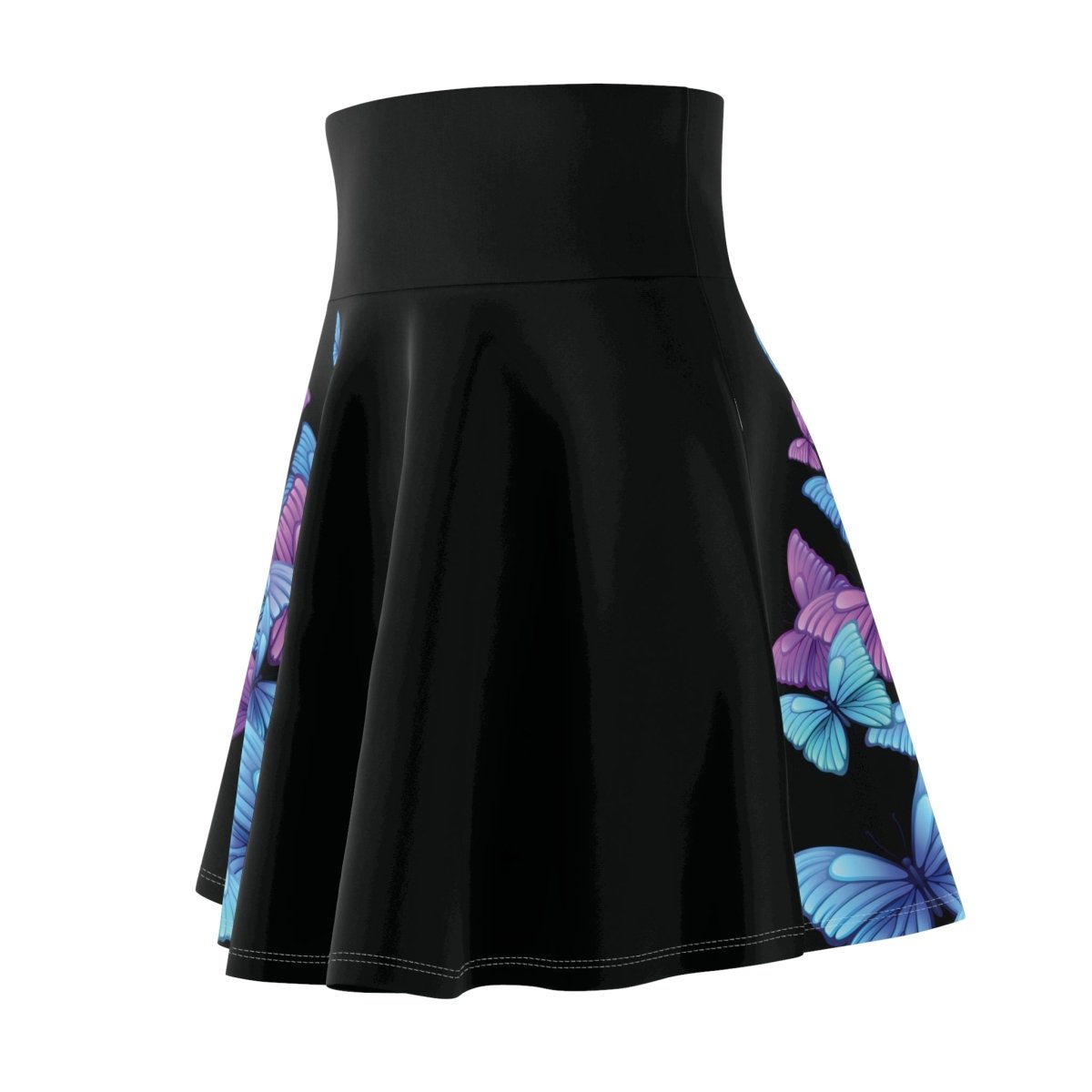 'Midnight Butterfly' Skater Skirt - MindLight Apparel - 'Midnight Butterfly' Skater Skirt - XL - 4 oz. -