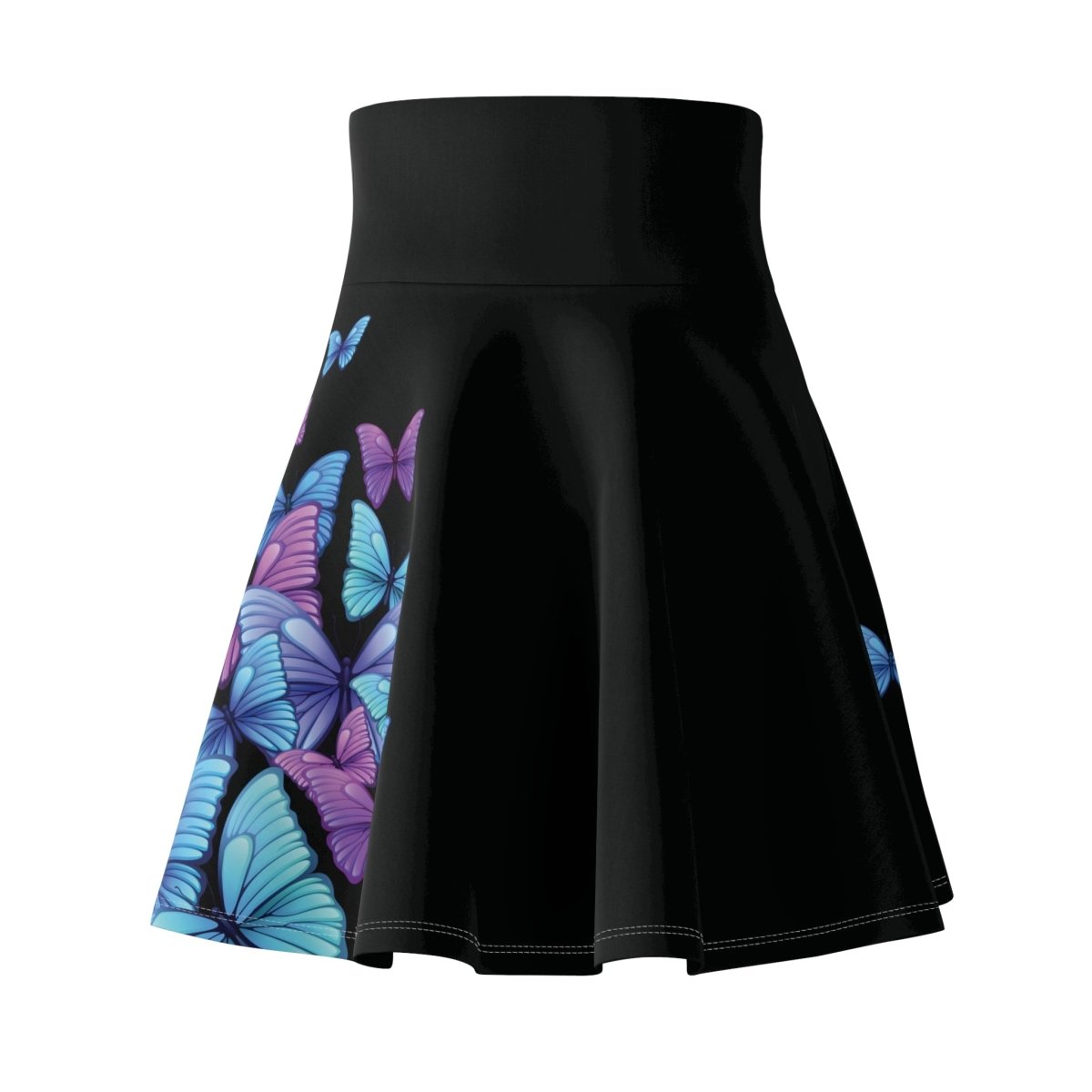 'Midnight Butterfly' Skater Skirt - MindLight Apparel - 'Midnight Butterfly' Skater Skirt - XL - 4 oz. -