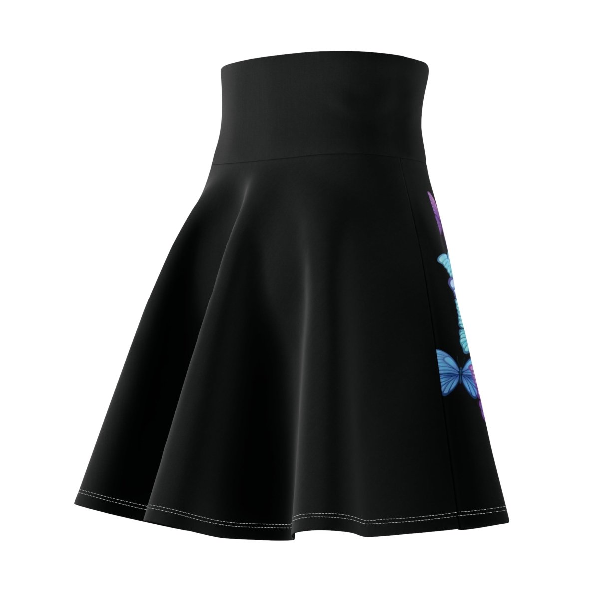 'Midnight Butterfly' Skater Skirt - MindLight Apparel - 'Midnight Butterfly' Skater Skirt - XL - 4 oz. -