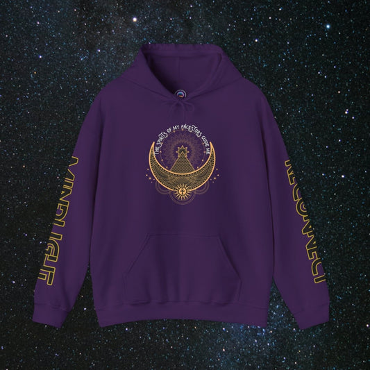 MindLight Ancestral Echoes Unisex Heavy Blend™ Hoodie - MindLight Apparel - MindLight Ancestral Echoes Unisex Heavy Blend™ Hoodie - Purple - S -