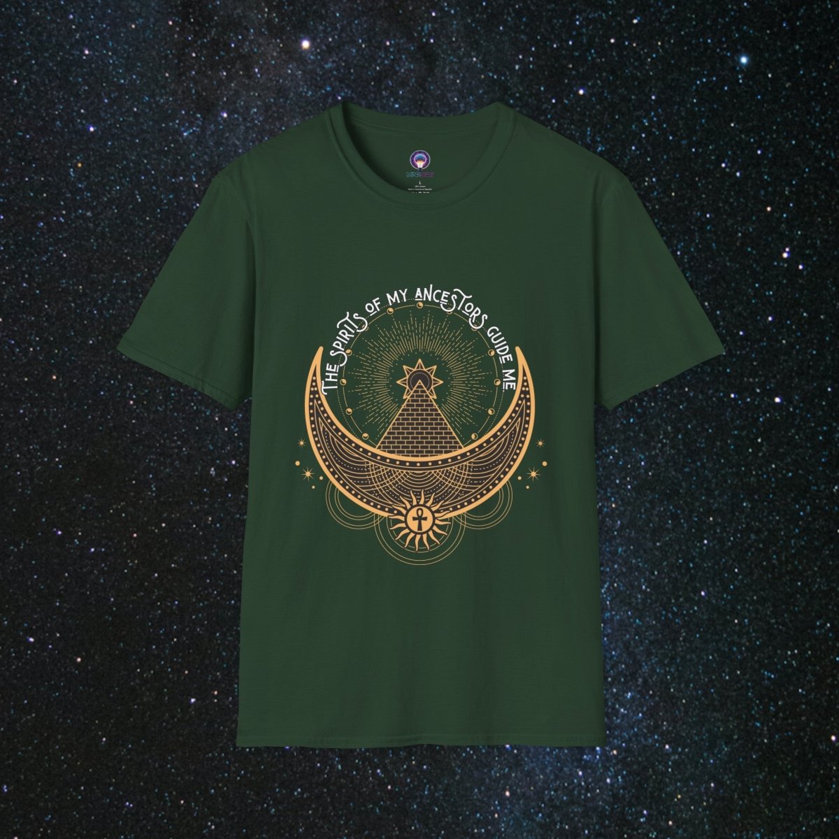 MindLight Ancestral Echoes Unisex Softstyle T-Shirt - MindLight Apparel - MindLight Ancestral Echoes Unisex Softstyle T-Shirt - Forest Green - S -