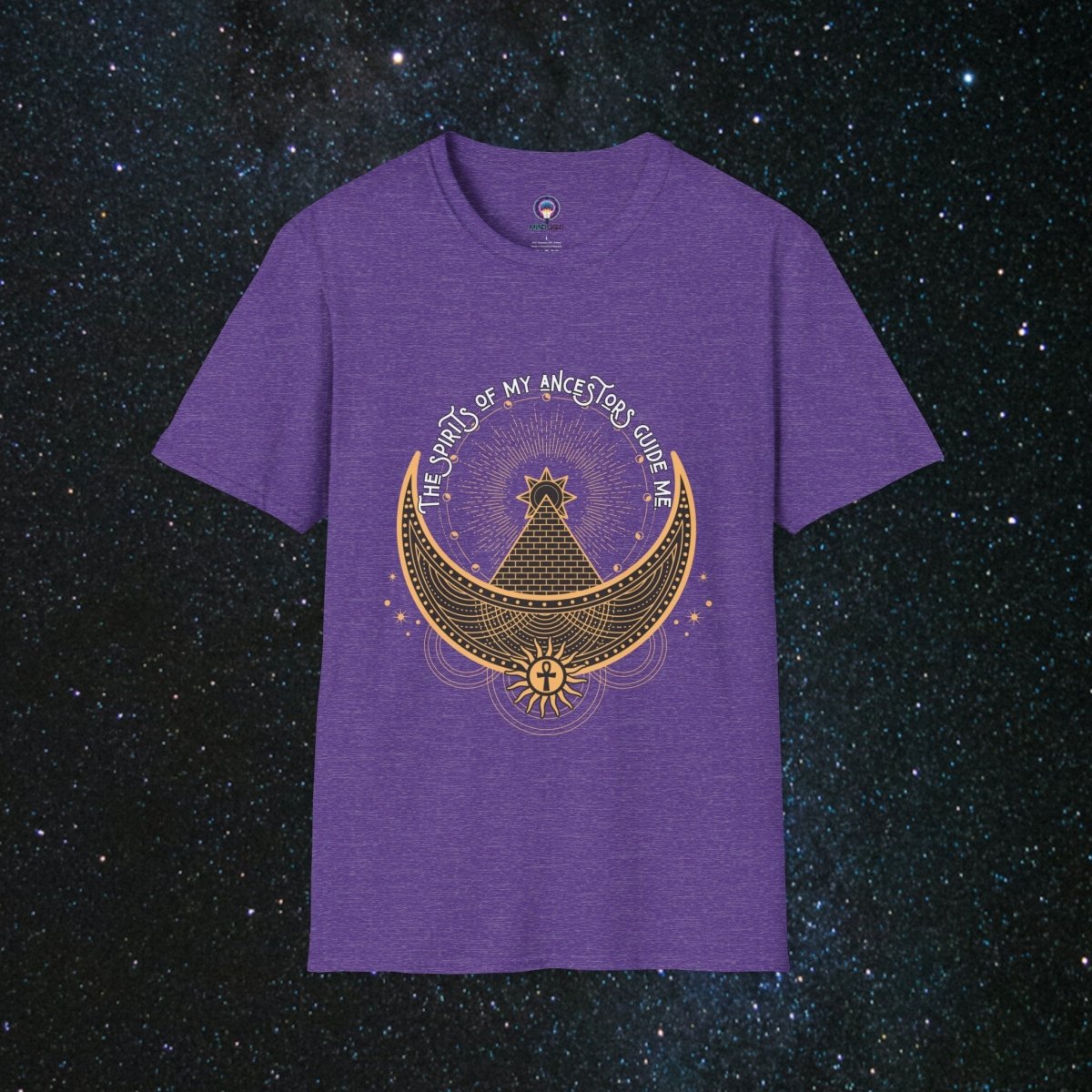 MindLight Ancestral Echoes Unisex Softstyle T-Shirt - MindLight Apparel - MindLight Ancestral Echoes Unisex Softstyle T-Shirt - Heather Purple - S -