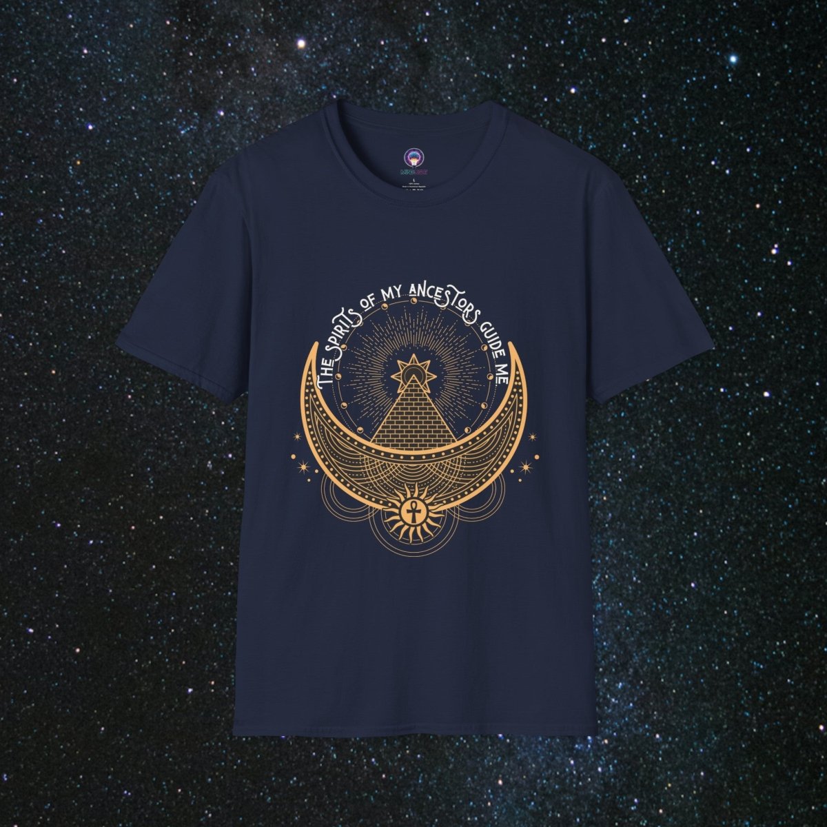 MindLight Ancestral Echoes Unisex Softstyle T-Shirt - MindLight Apparel - MindLight Ancestral Echoes Unisex Softstyle T-Shirt - Navy - XS -