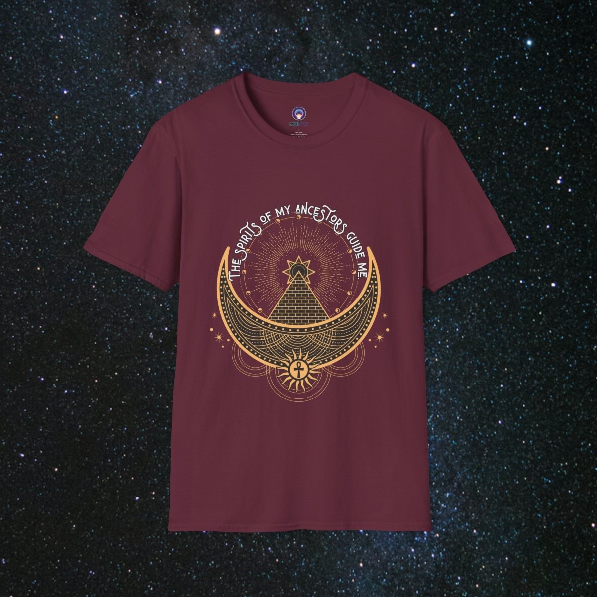 MindLight Ancestral Echoes Unisex Softstyle T-Shirt - MindLight Apparel - MindLight Ancestral Echoes Unisex Softstyle T-Shirt - Maroon - S -