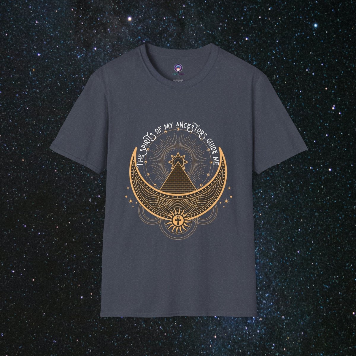 MindLight Ancestral Echoes Unisex Softstyle T-Shirt - MindLight Apparel - MindLight Ancestral Echoes Unisex Softstyle T-Shirt - Heather Navy - XS -