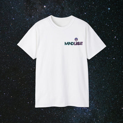 MindLight - Mini Logo Unisex Ultra Cotton Tee - MindLight Apparel - MindLight - Mini Logo Unisex Ultra Cotton Tee - White - S -