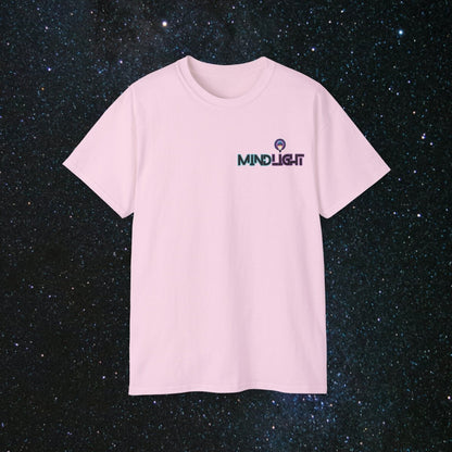 MindLight - Mini Logo Unisex Ultra Cotton Tee - MindLight Apparel - MindLight - Mini Logo Unisex Ultra Cotton Tee - Light Pink - S -