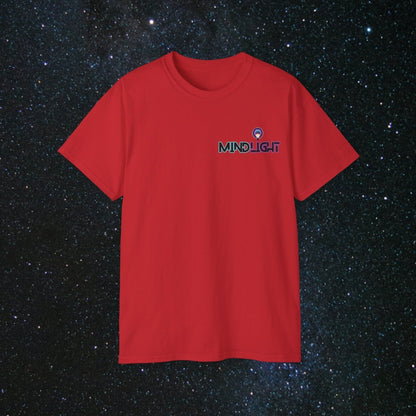MindLight - Mini Logo Unisex Ultra Cotton Tee - MindLight Apparel - MindLight - Mini Logo Unisex Ultra Cotton Tee - Red - S -