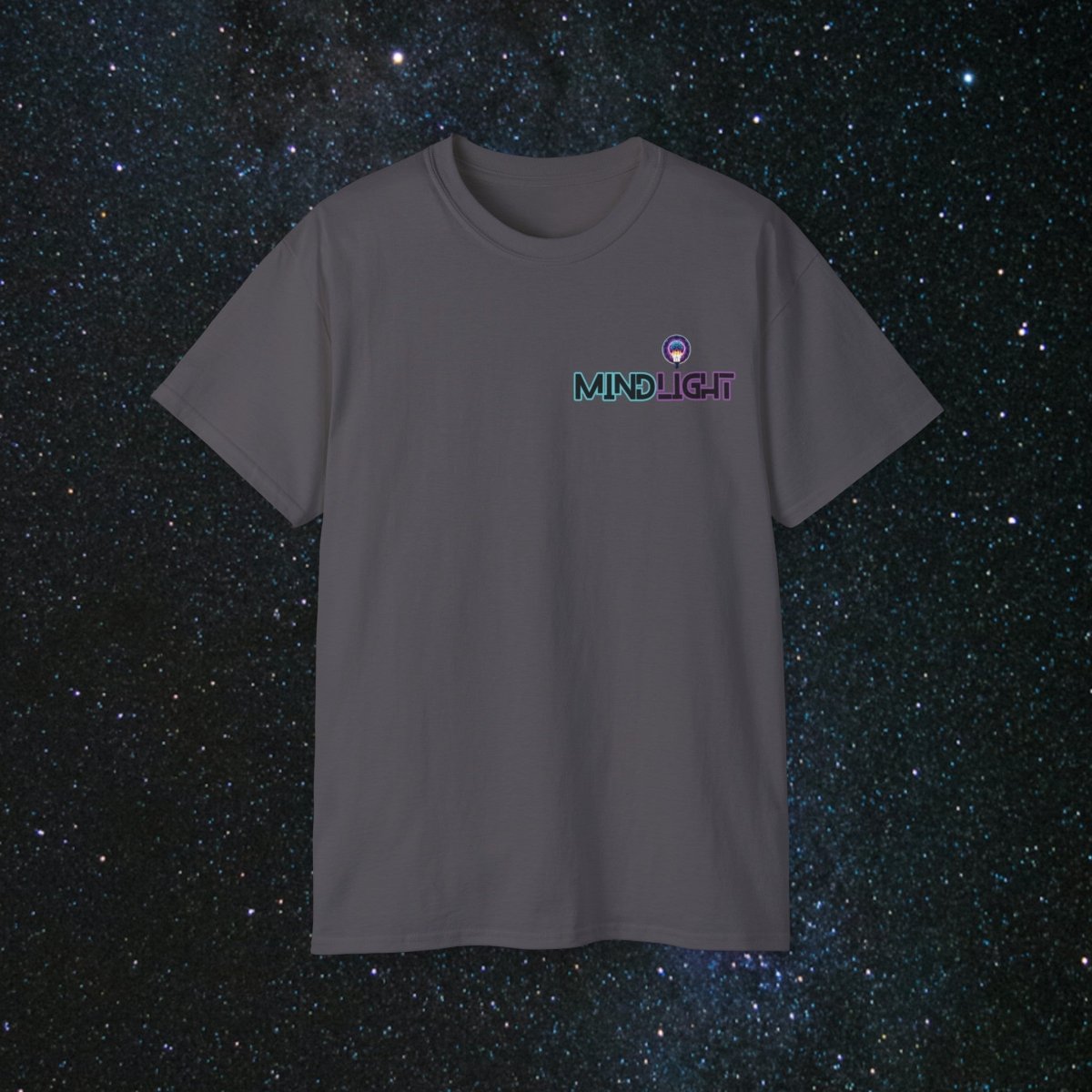 MindLight - Mini Logo Unisex Ultra Cotton Tee - MindLight Apparel - MindLight - Mini Logo Unisex Ultra Cotton Tee - Charcoal - S -