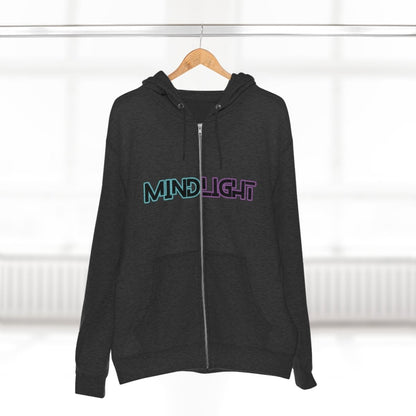 MindLight Unisex Zip Hoodie - MindLight Apparel - MindLight Unisex Zip Hoodie - Charcoal Heather - S -