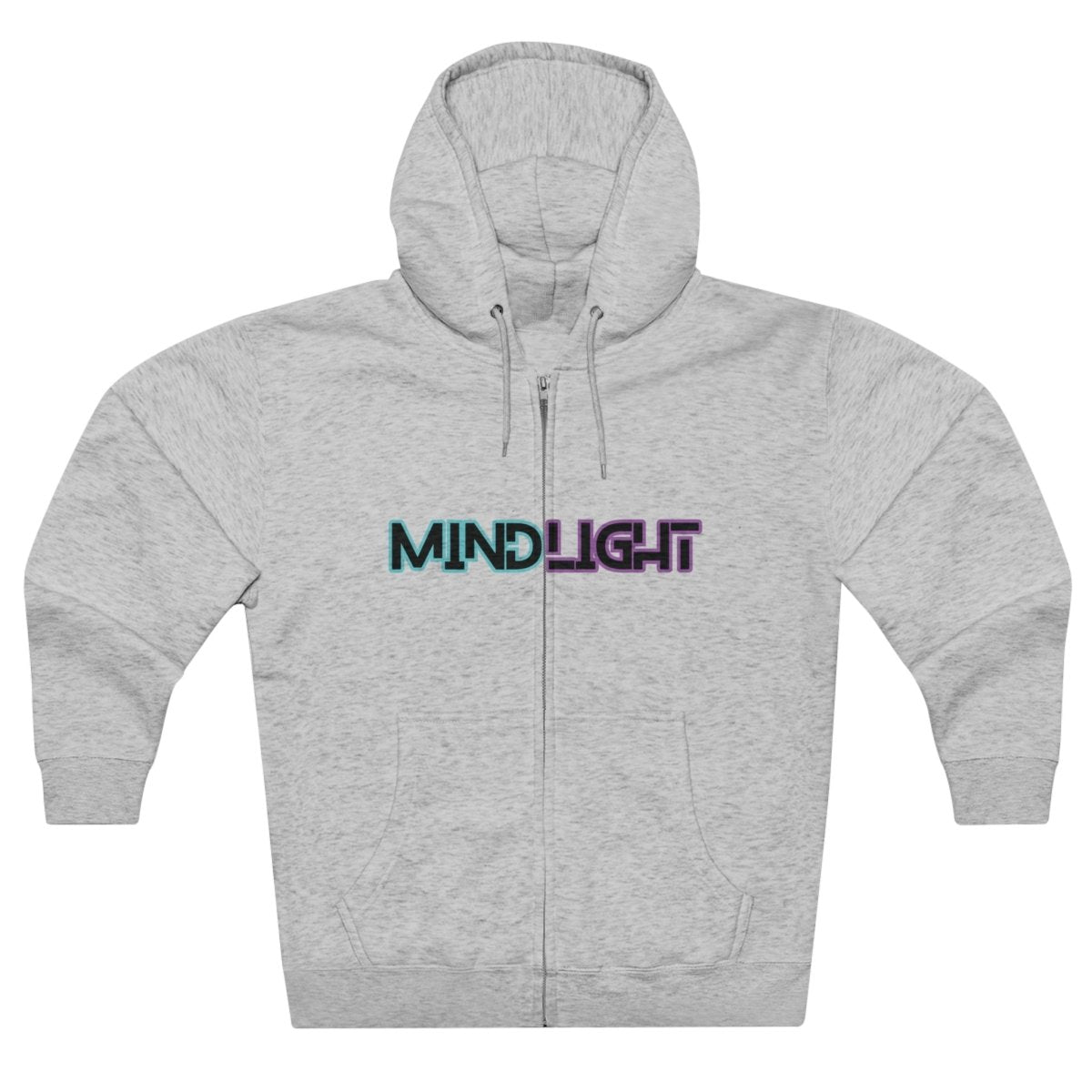 MindLight Unisex Zip Hoodie - MindLight Apparel - MindLight Unisex Zip Hoodie - Oatmeal Heather - M -