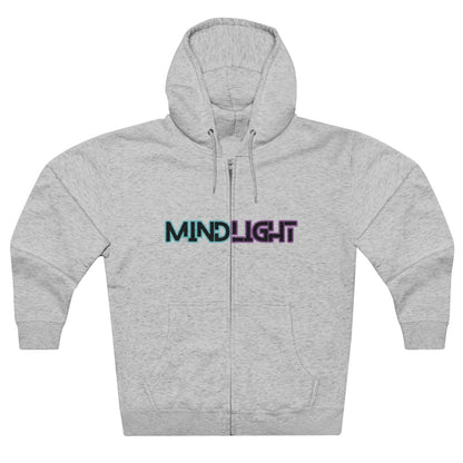 MindLight Unisex Zip Hoodie - MindLight Apparel - MindLight Unisex Zip Hoodie - Oatmeal Heather - M -