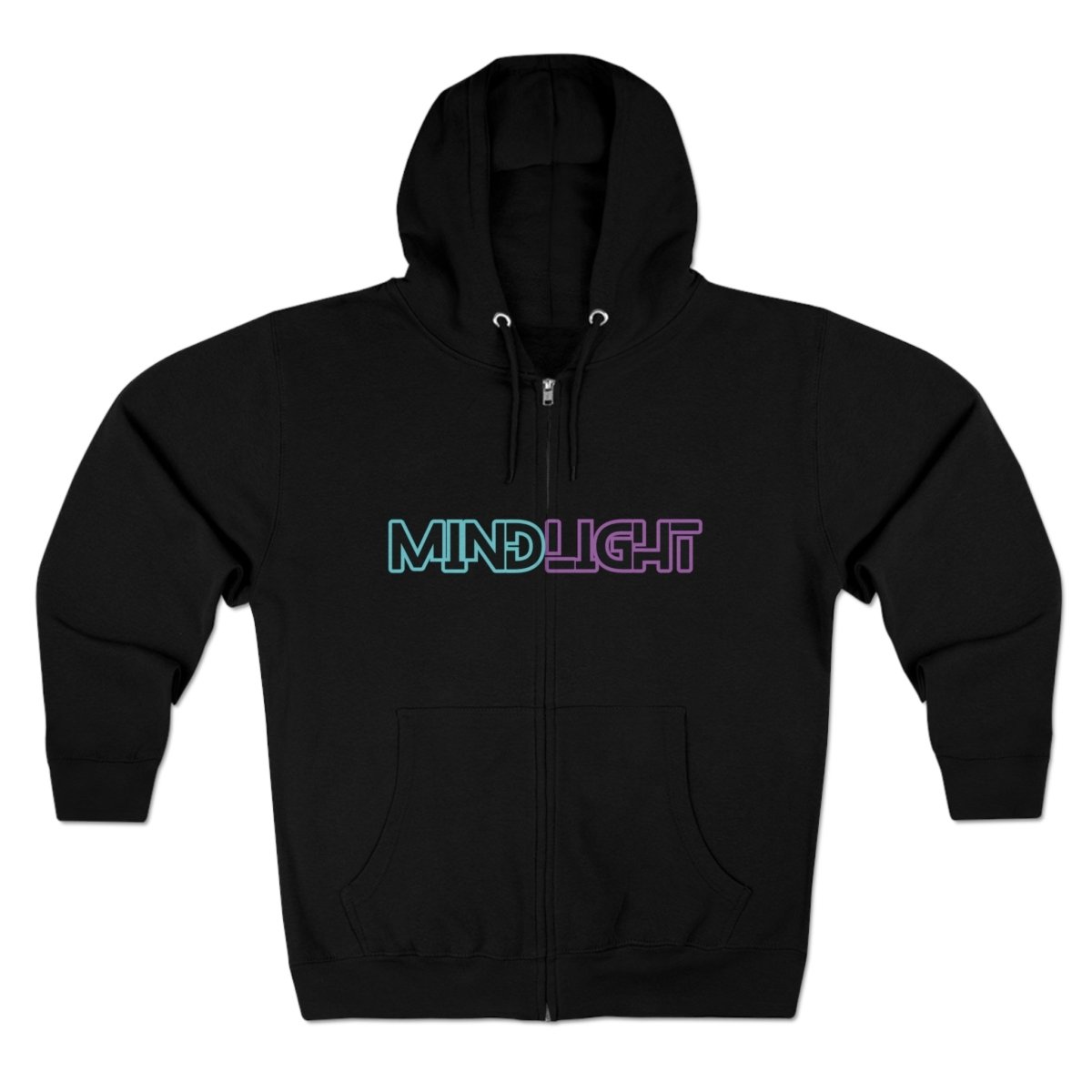 MindLight Unisex Zip Hoodie - MindLight Apparel - MindLight Unisex Zip Hoodie - Oatmeal Heather - M -