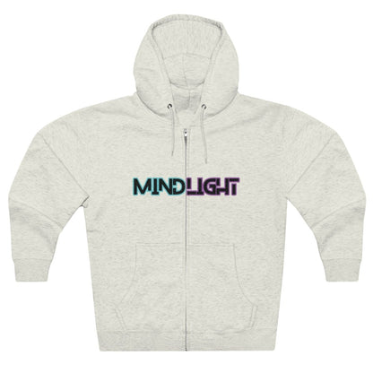 MindLight Unisex Zip Hoodie - MindLight Apparel - MindLight Unisex Zip Hoodie - Oatmeal Heather - M -