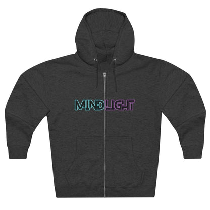 MindLight Unisex Zip Hoodie - MindLight Apparel - MindLight Unisex Zip Hoodie - Oatmeal Heather - M -