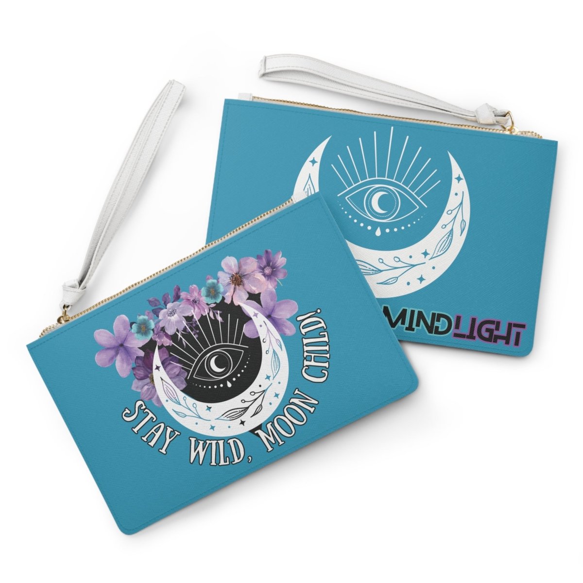 Moon Child Clutch Bag (Turquoise) - MindLight Apparel - Moon Child Clutch Bag (Turquoise) - One size - -