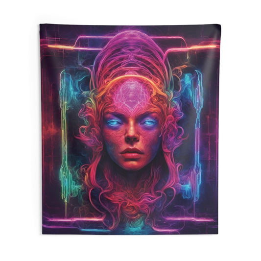 Neon Esoteric Indoor Wall Tapestry - MindLight Apparel - Neon Esoteric Indoor Wall Tapestry - 88" × 104" - -