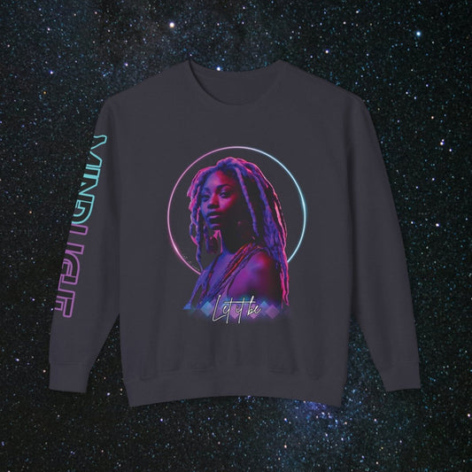'Neon Goddess' Let it Be - Women's Long Sleeve - MindLight Apparel - 'Neon Goddess' Let it Be - Women's Long Sleeve - Black - S -