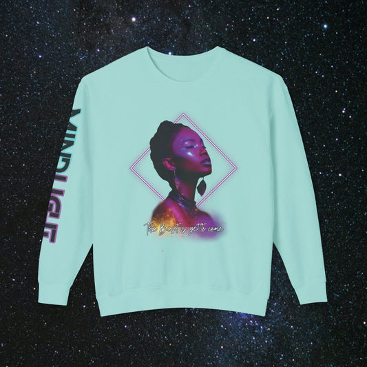 'Neon Goddess' Purple Edition - Long Sleeve Women's Tee - MindLight Apparel - 'Neon Goddess' Purple Edition - Long Sleeve Women's Tee - Chalky Mint - S -