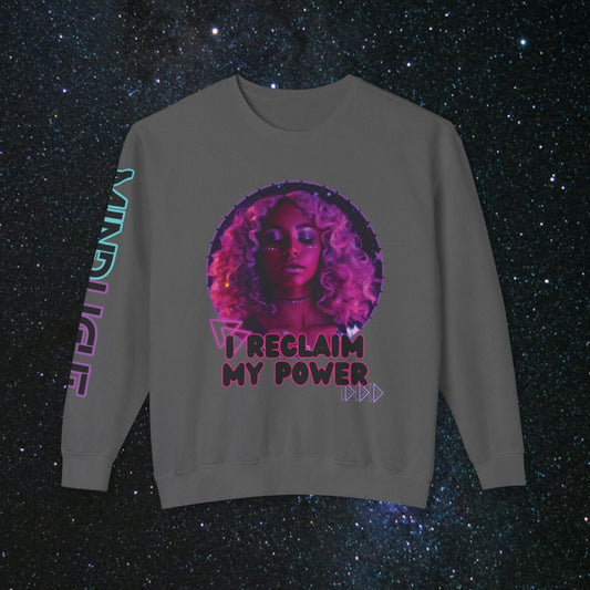 'Neon Goddess' Reclamation - Long - sleeved Women's Tee - MindLight Apparel - 'Neon Goddess' Reclamation - Long - sleeved Women's Tee - Pepper - S - 